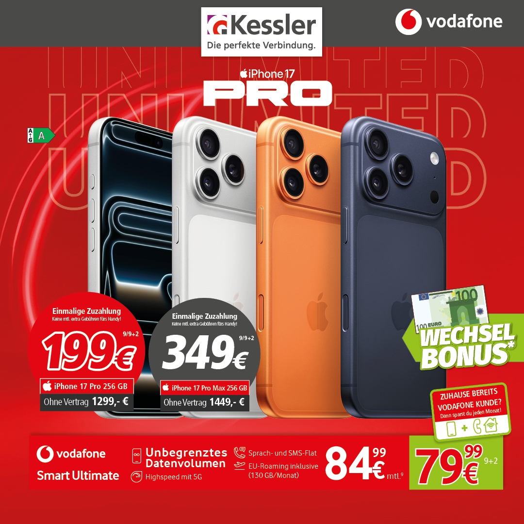Vodafone Smart Ultimate mit IPhone 17 Pro Max
