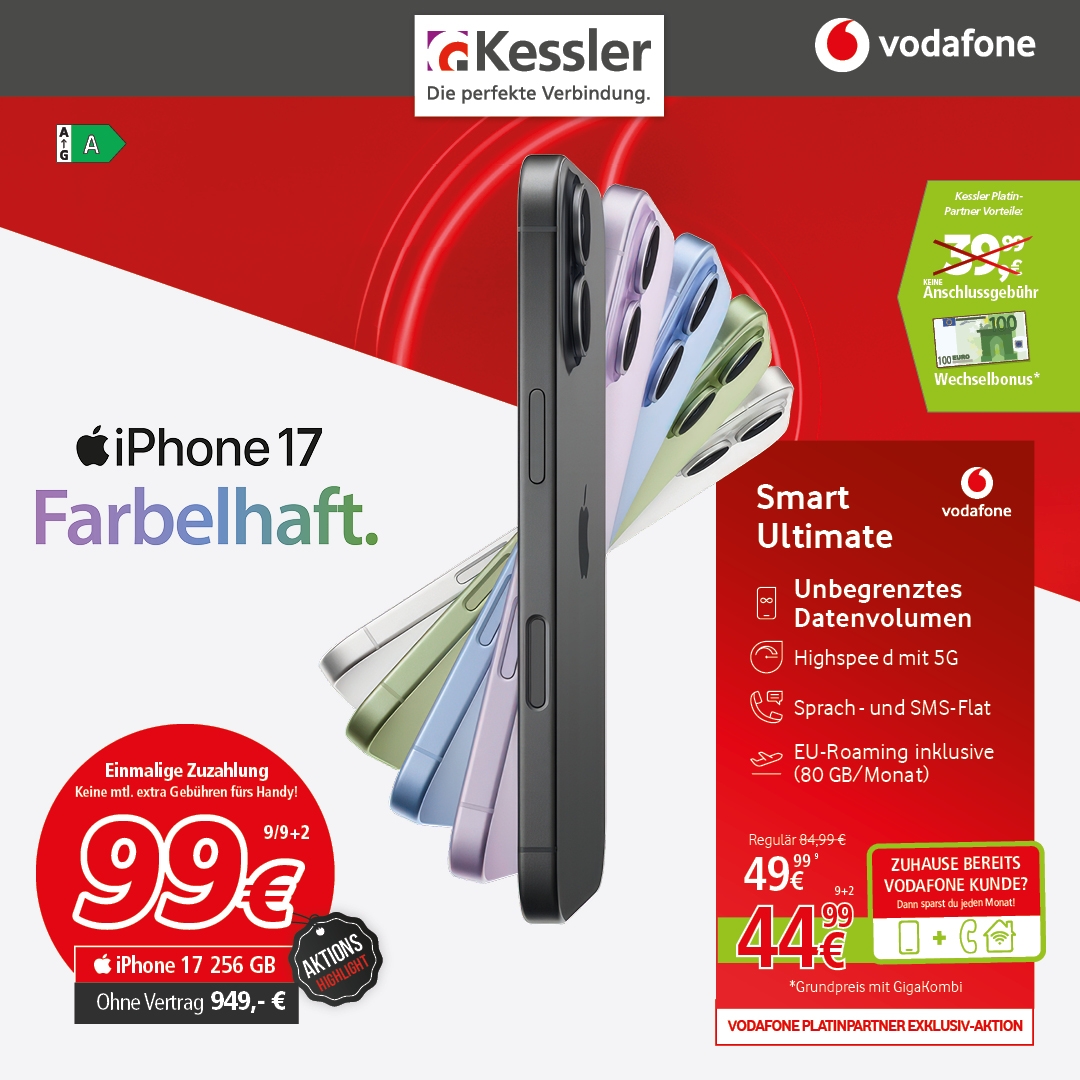Vodafone Smart Ultimate mit iPhone 17