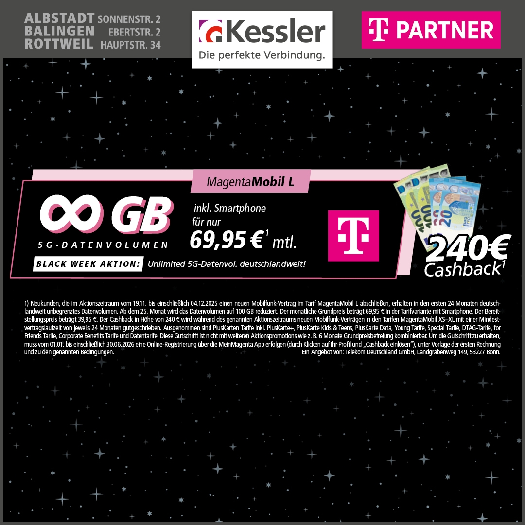 Magenta Mobil L mit Apple iPhone 17 256GB