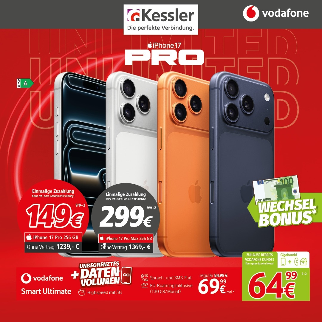 Vodafone Smart Ultimate mit IPhone 17 Pro Max