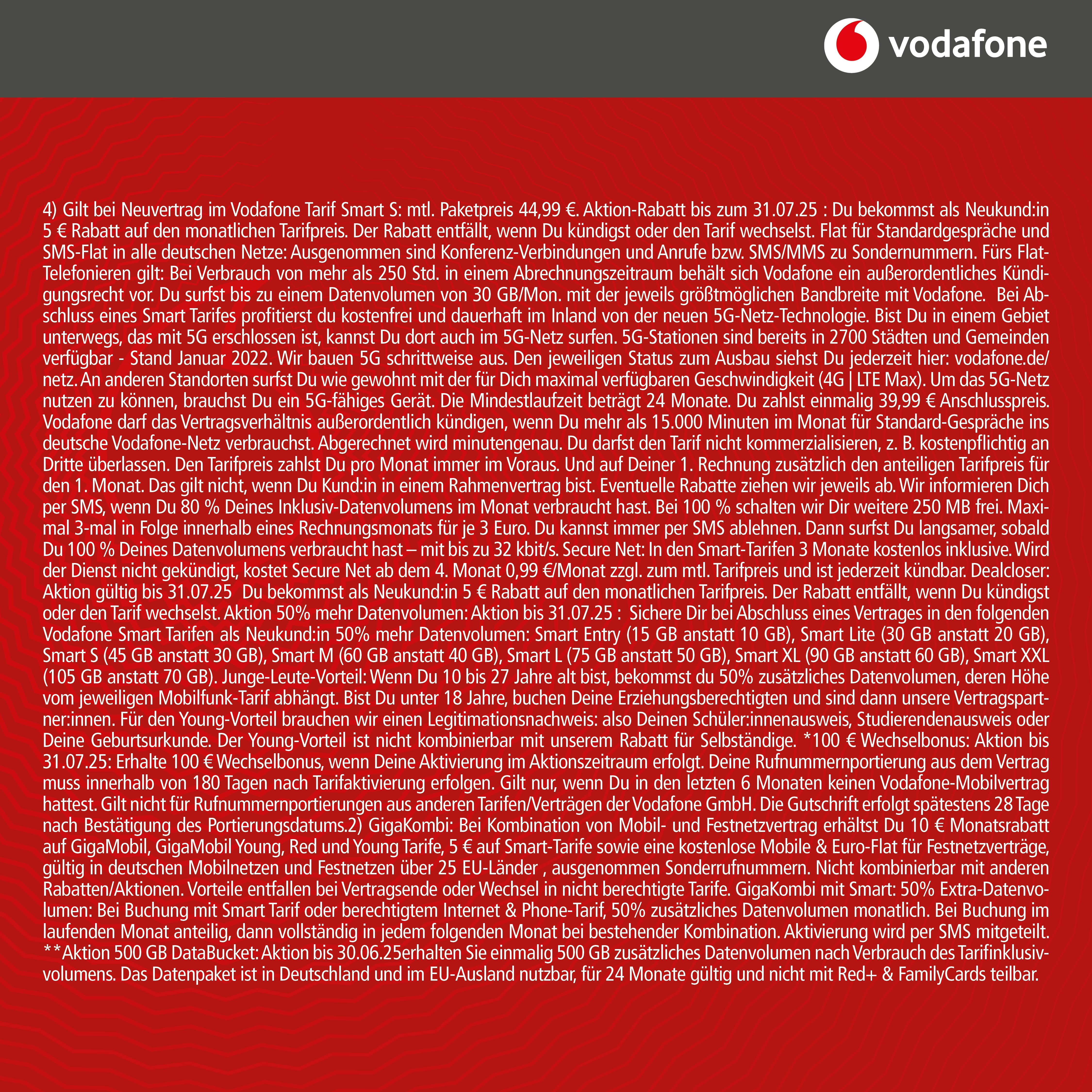 Vodafone Smart S mit IPhone 16 128GB