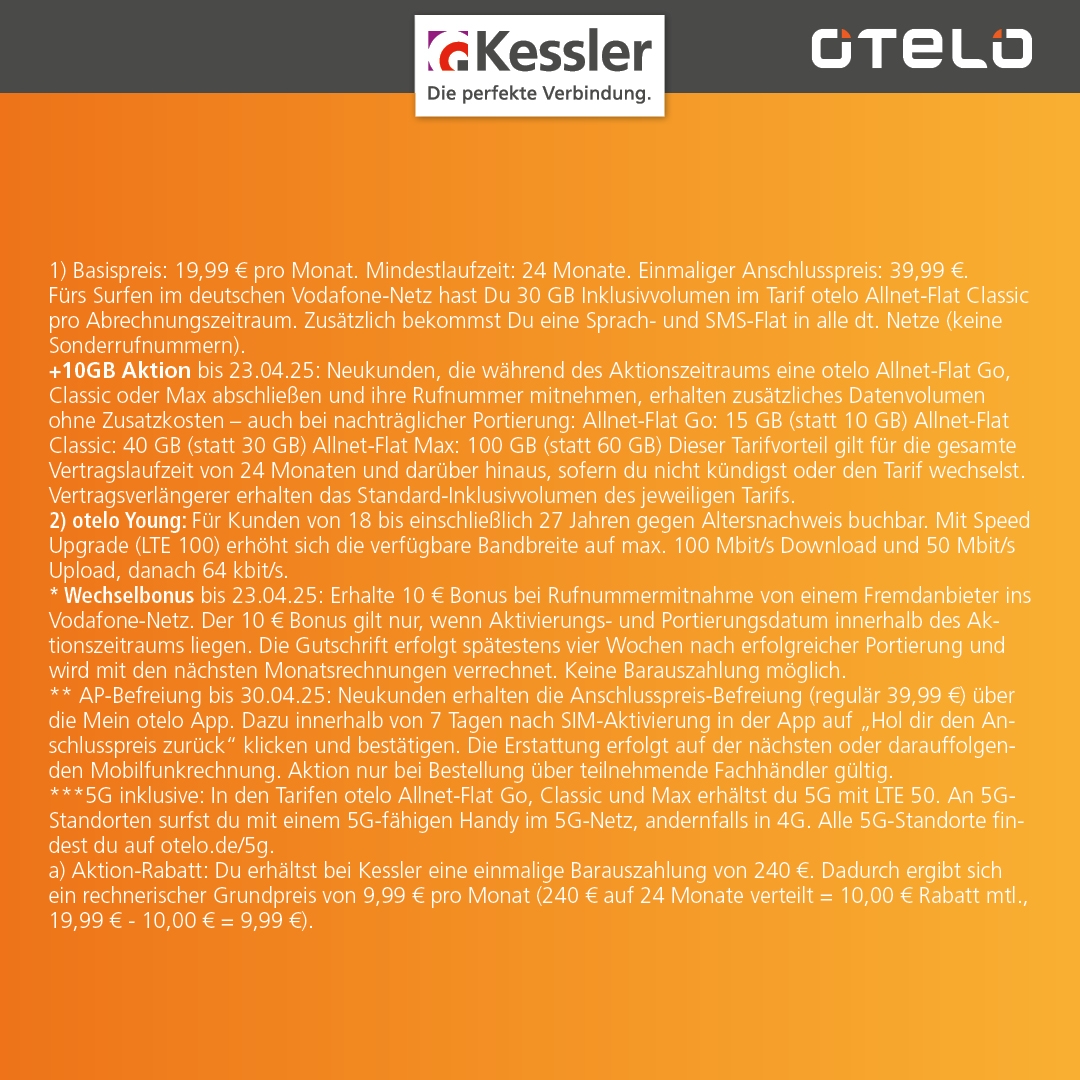 OTELO Classic 9,99 EUR statt 19,99 EUR