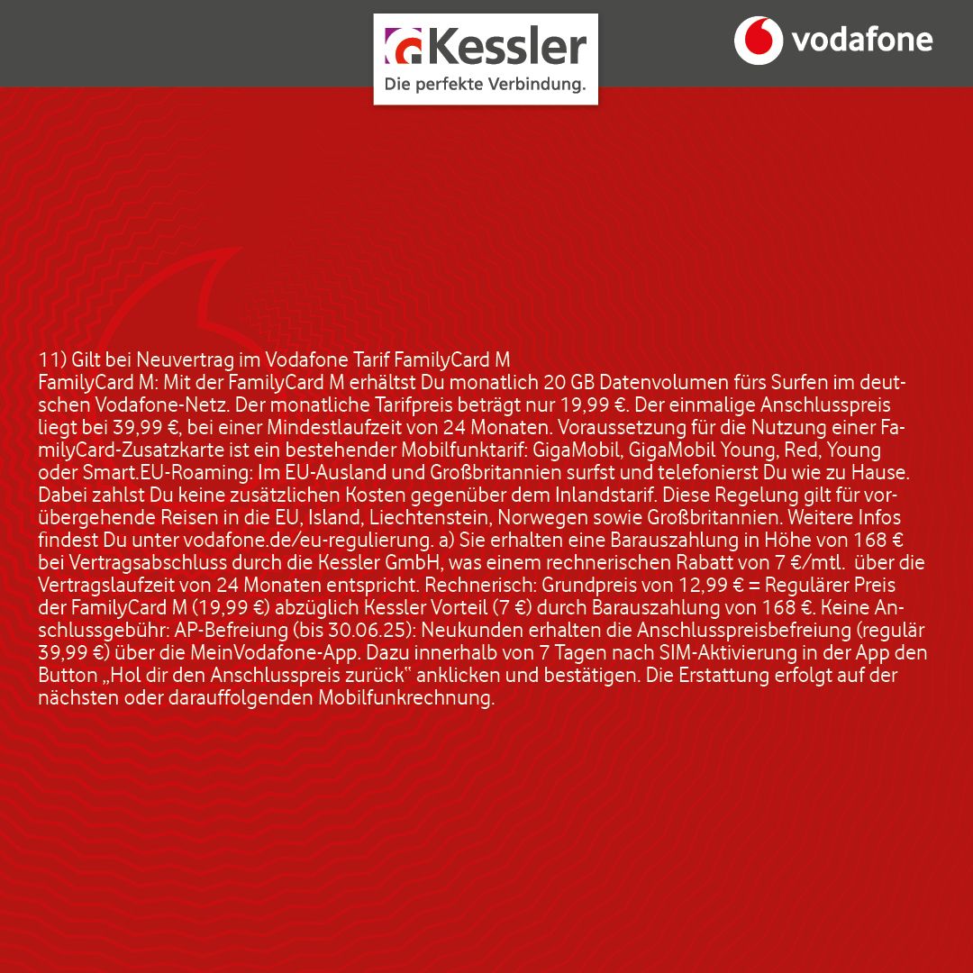 Vodafone FamilyCard M m. Samsung A56 5G