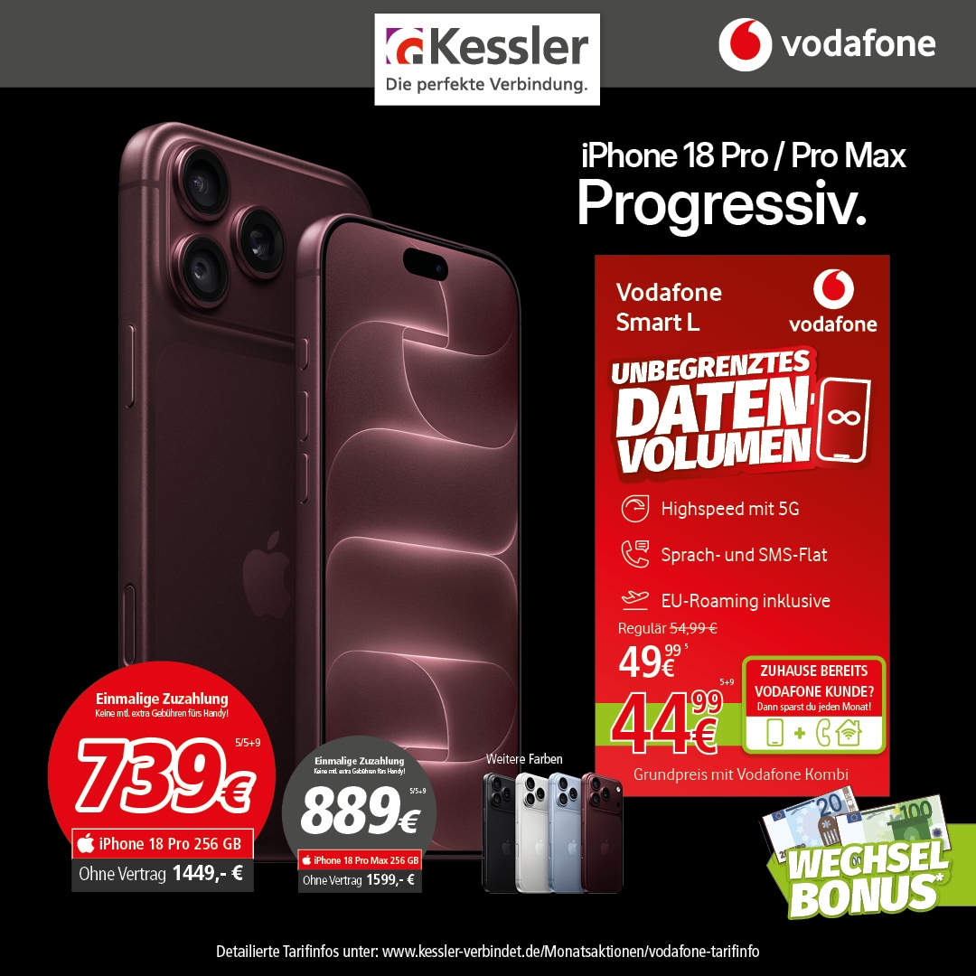 Vodafone Smart L mit iPhone 18 Pro 256GB