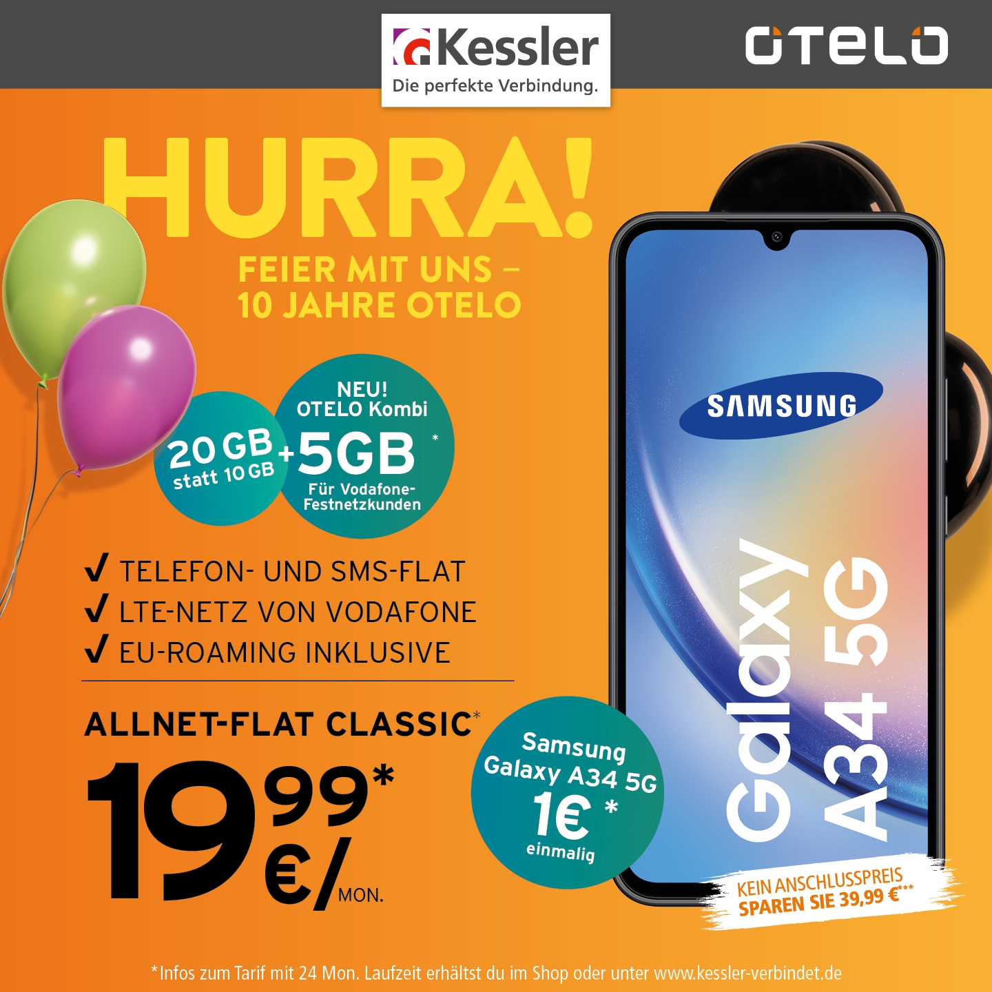 OTELO Classic 20GB mit Samsung Galaxy A34 5G