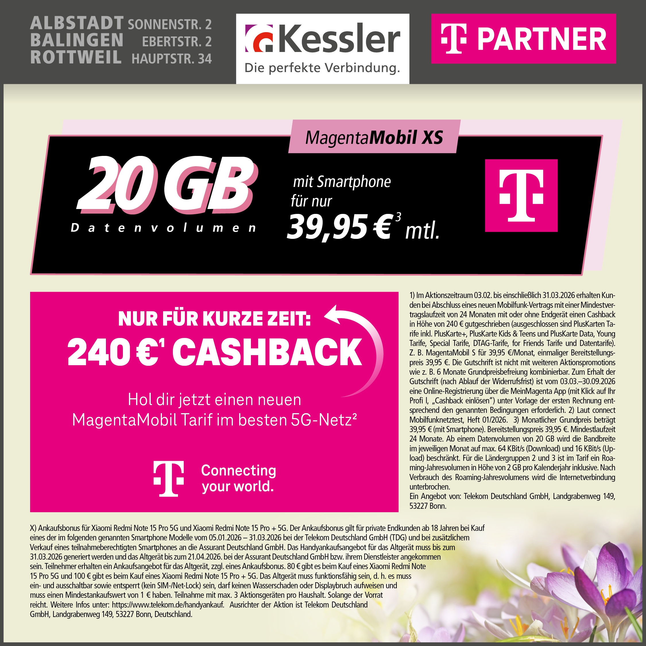 Magenta Mobil XS mit Xiaomi Redmi Note 15 Pro+