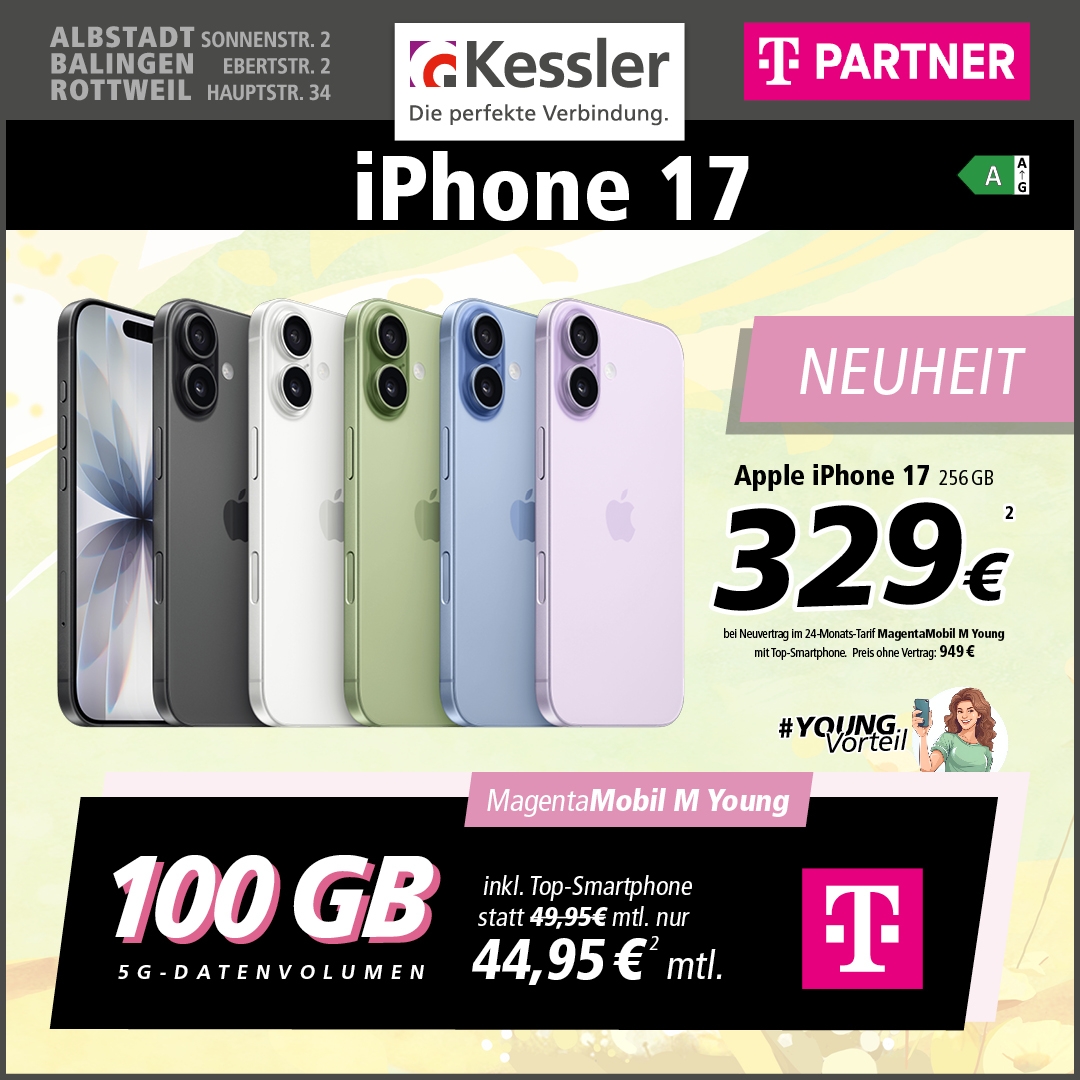 MagentaMobil M Young und IPhone 17
