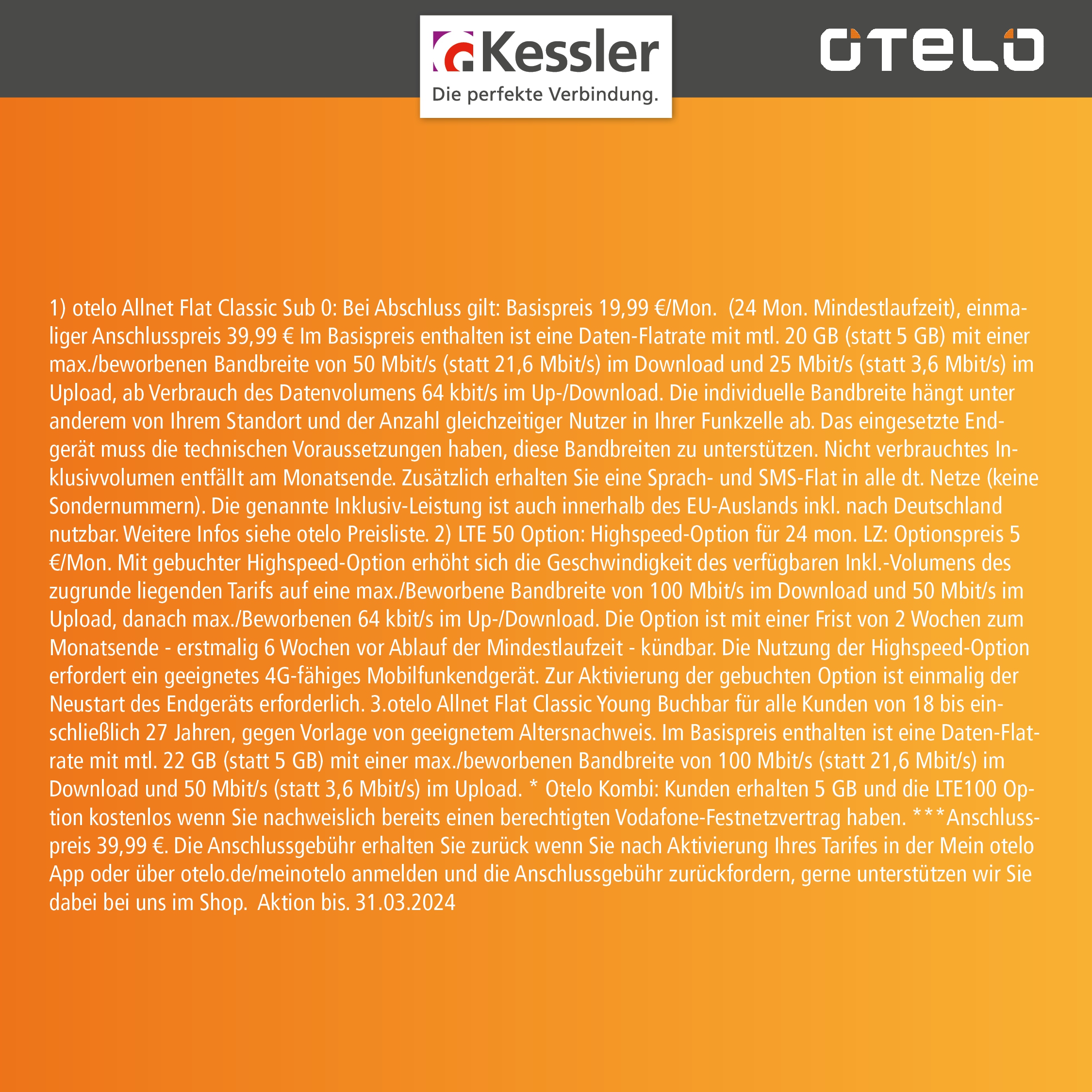 OTELO Classic 20GB mit Samsung A25