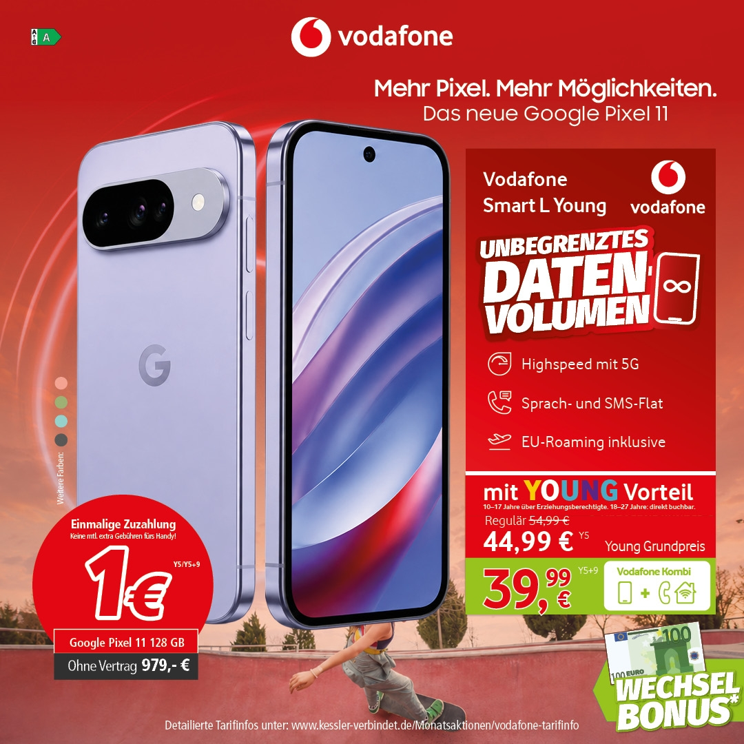 Vodafone Smart L Young mit Google Pixel 11