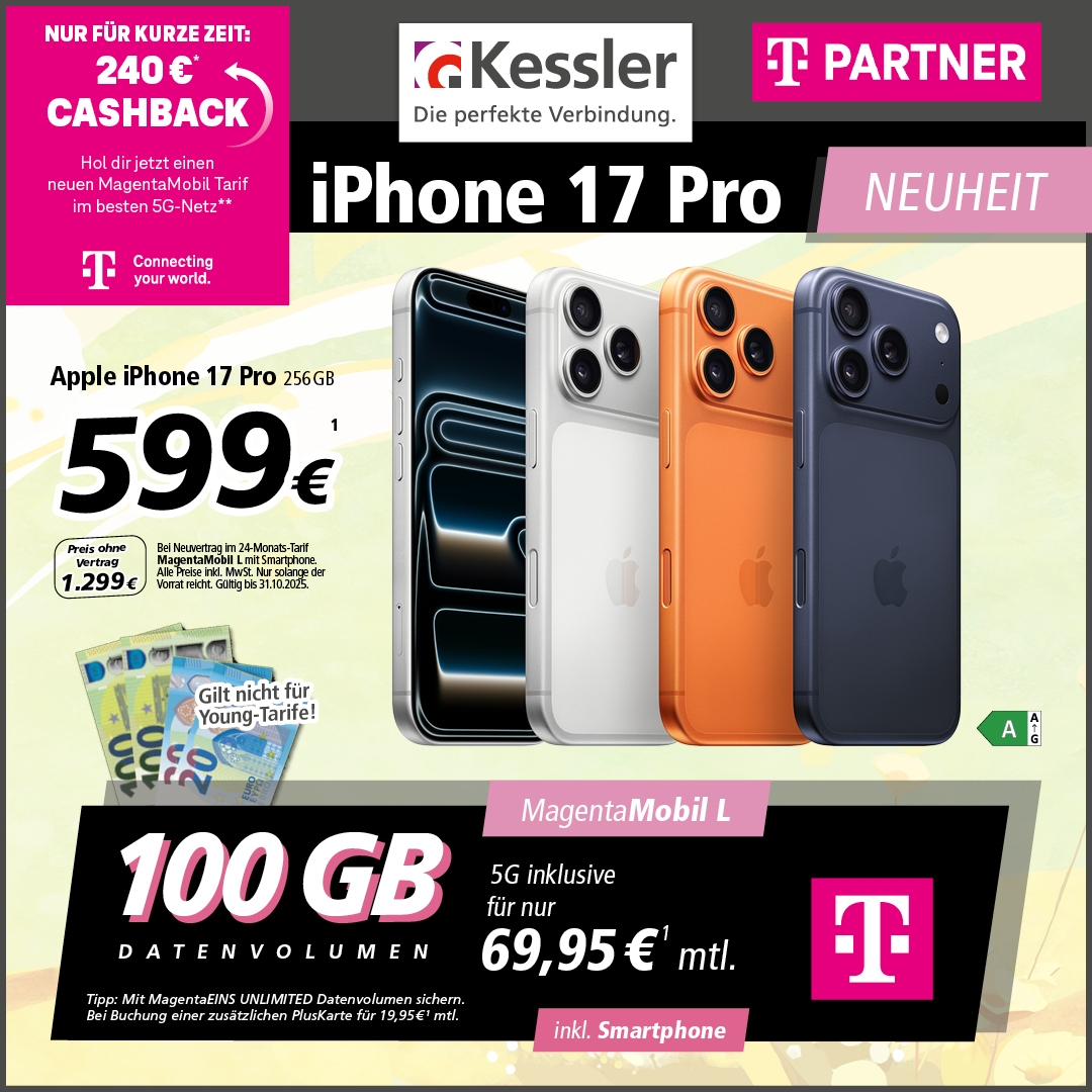 Magenta Mobil L mit Apple iPhone 17 Pro