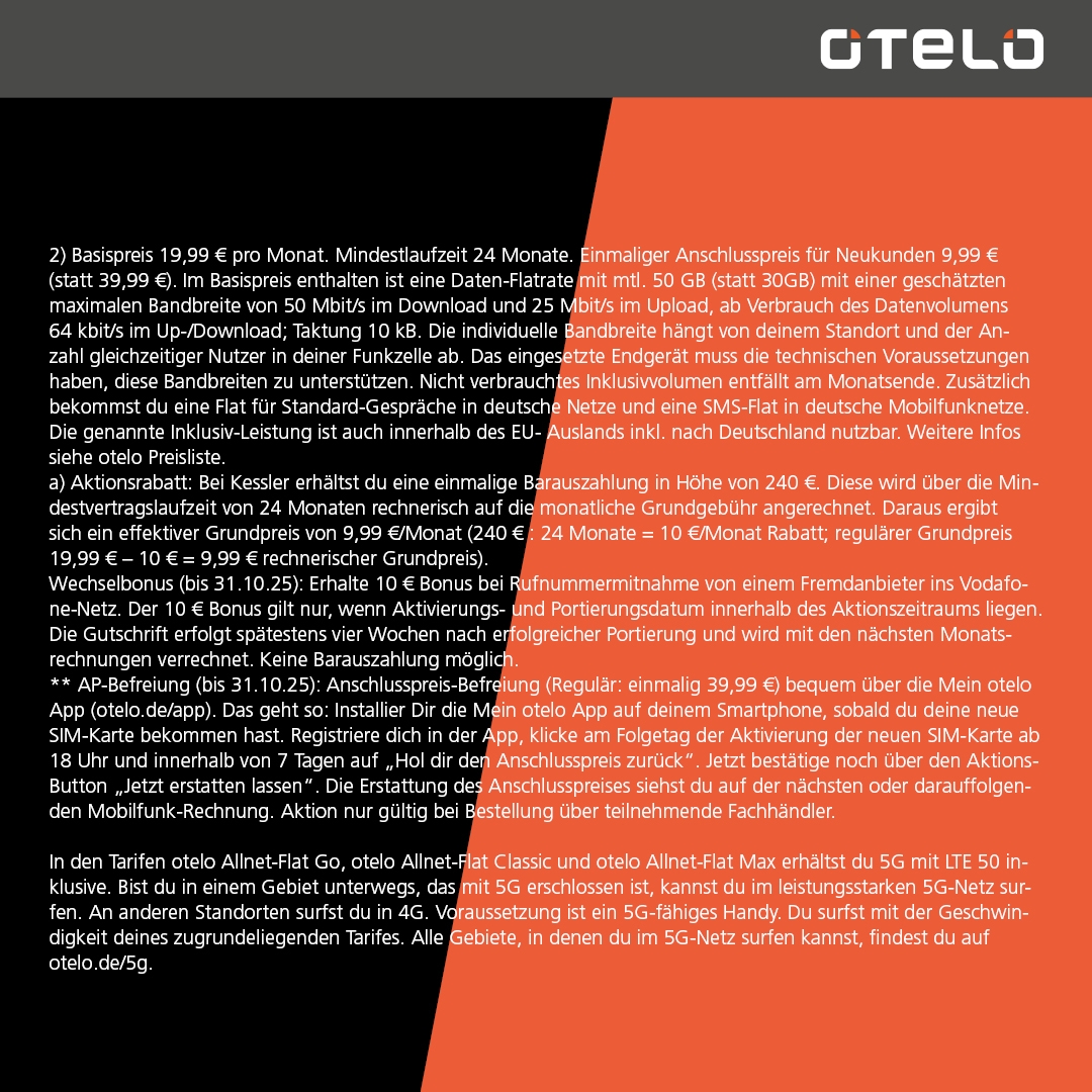 OTELO Classic 9,99 EUR statt 19,99 EUR