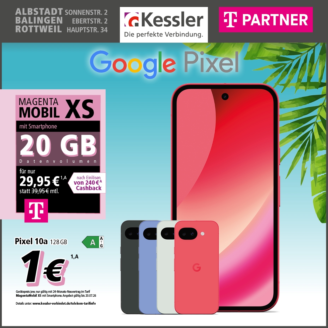 MagentaMobil XS mit Google Pixel 10a 128GB