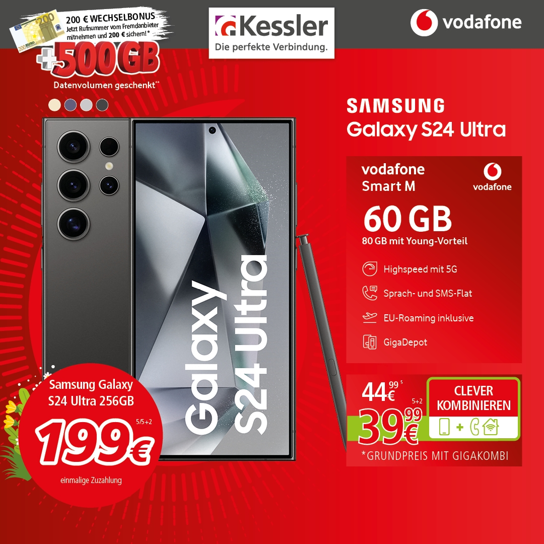 Vodafone Smart M mit Samsung Galaxy S24 Ultra
