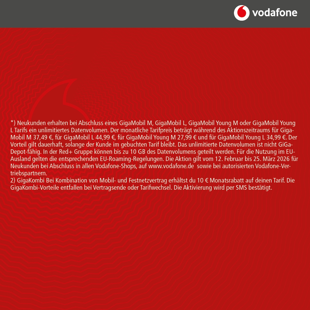 Vodafone Giga Mobil Young M Angebot
