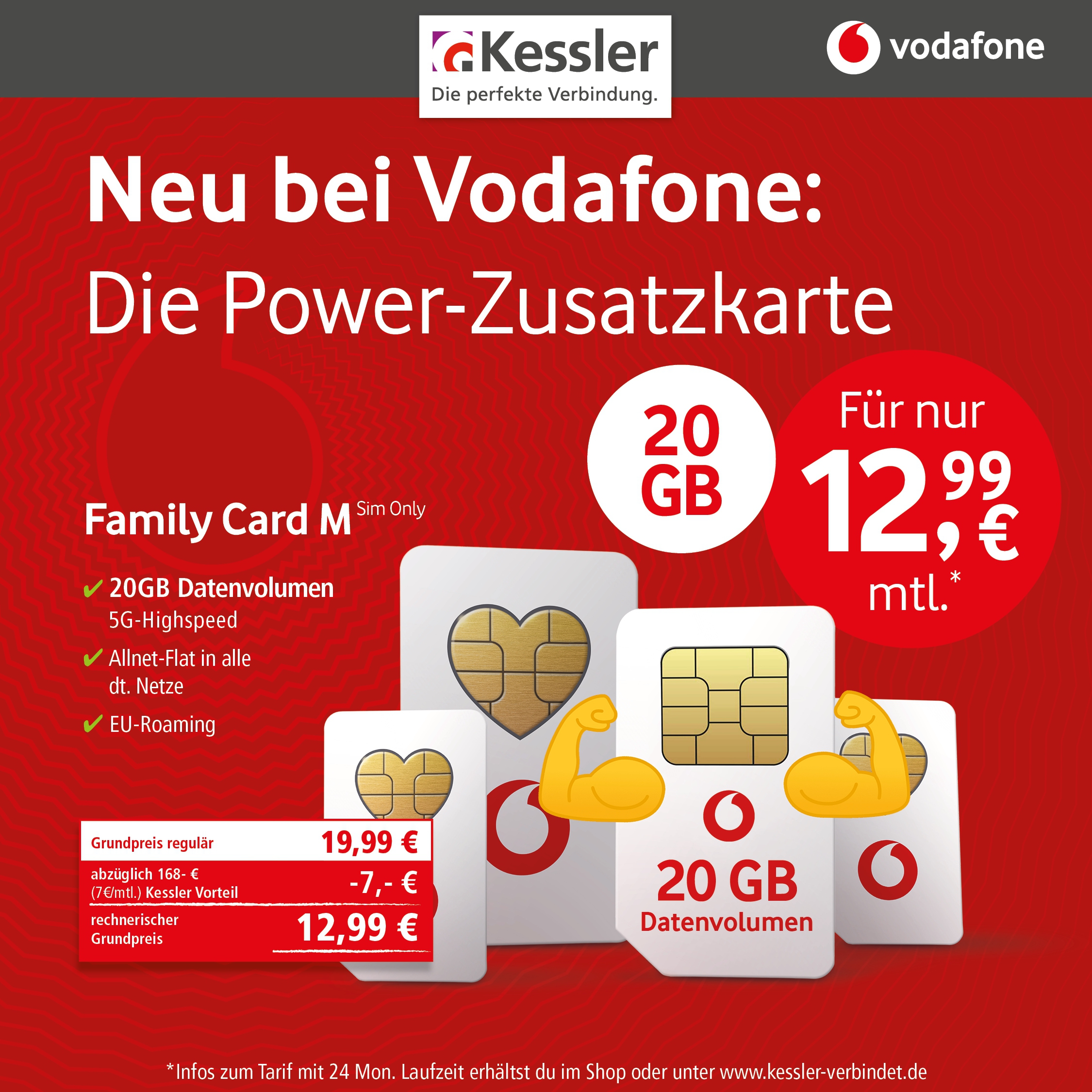 Vodafone Family Card M für nur 12,99€ mtl.