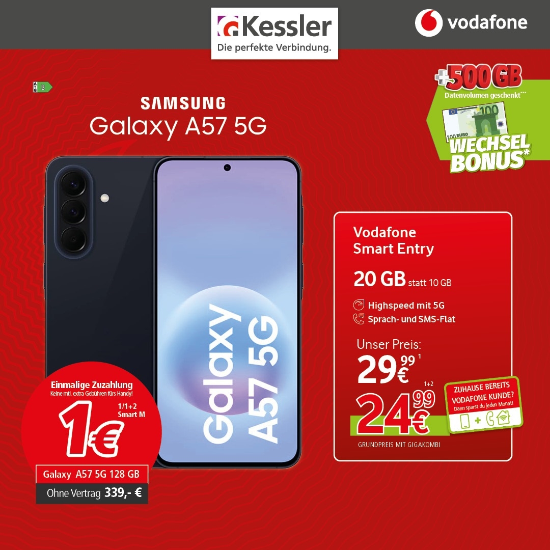 Vodafone Smart Entry m. Samsung A57 128GB