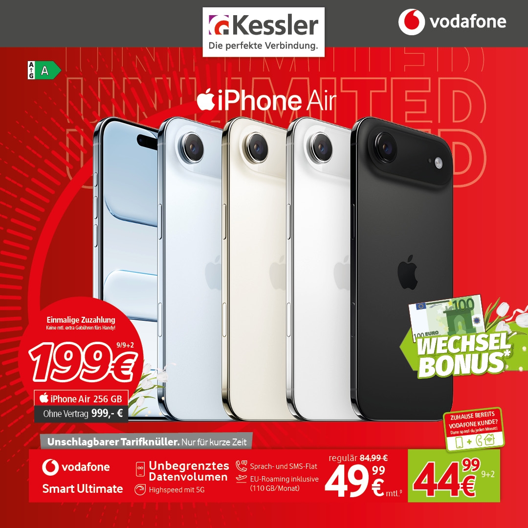 Vodafone Smart Ultimate mit Apple iPhone Air 256GB