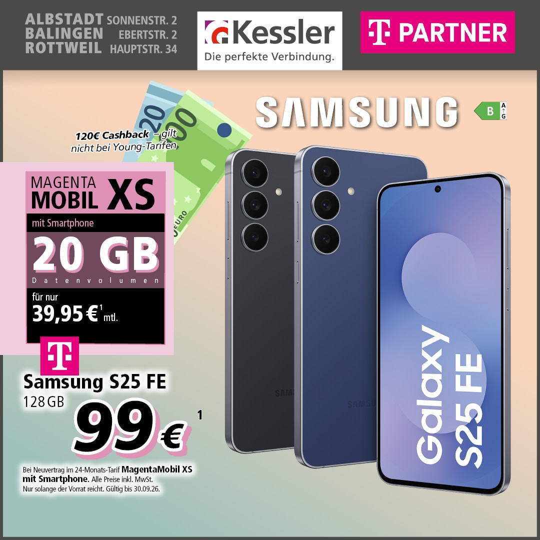 MagentaMobil XS mit Samsung Galaxy S25 FE