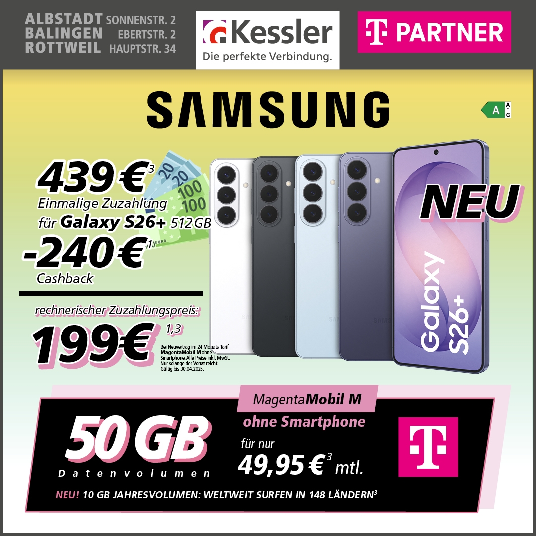 MagentaMobil M mit Galaxy S26+