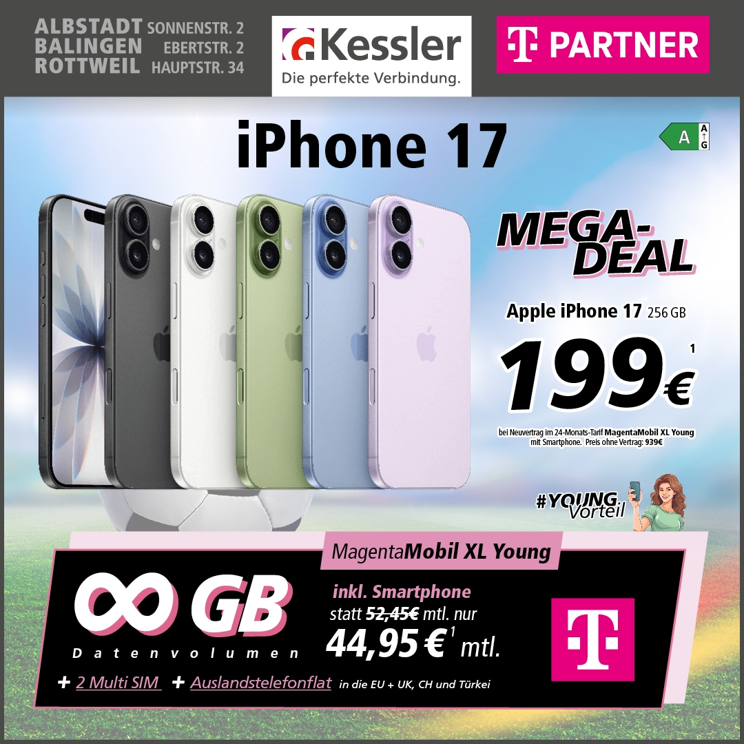 Magenta Mobil XL Young mit iPhone 17 256GB