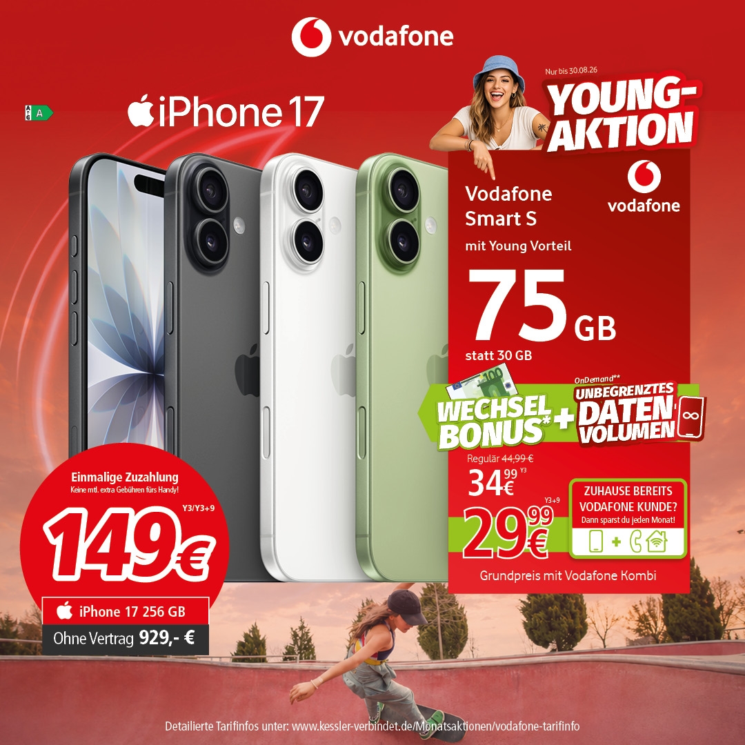 Vodafone Smart S Young mit iPhone 17 256GB