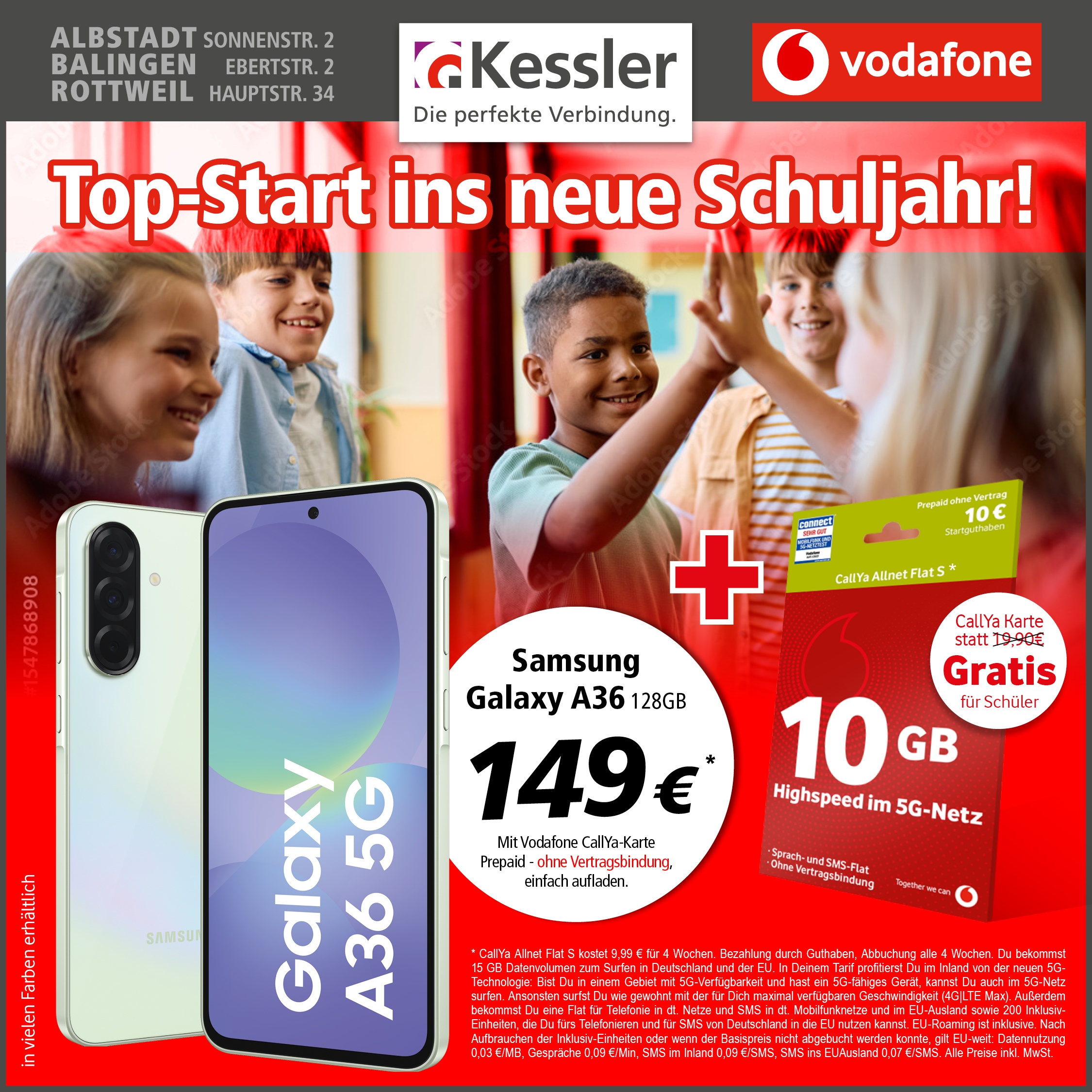 Vodafone Smart CallYa S mit Galaxy A36 128GB
