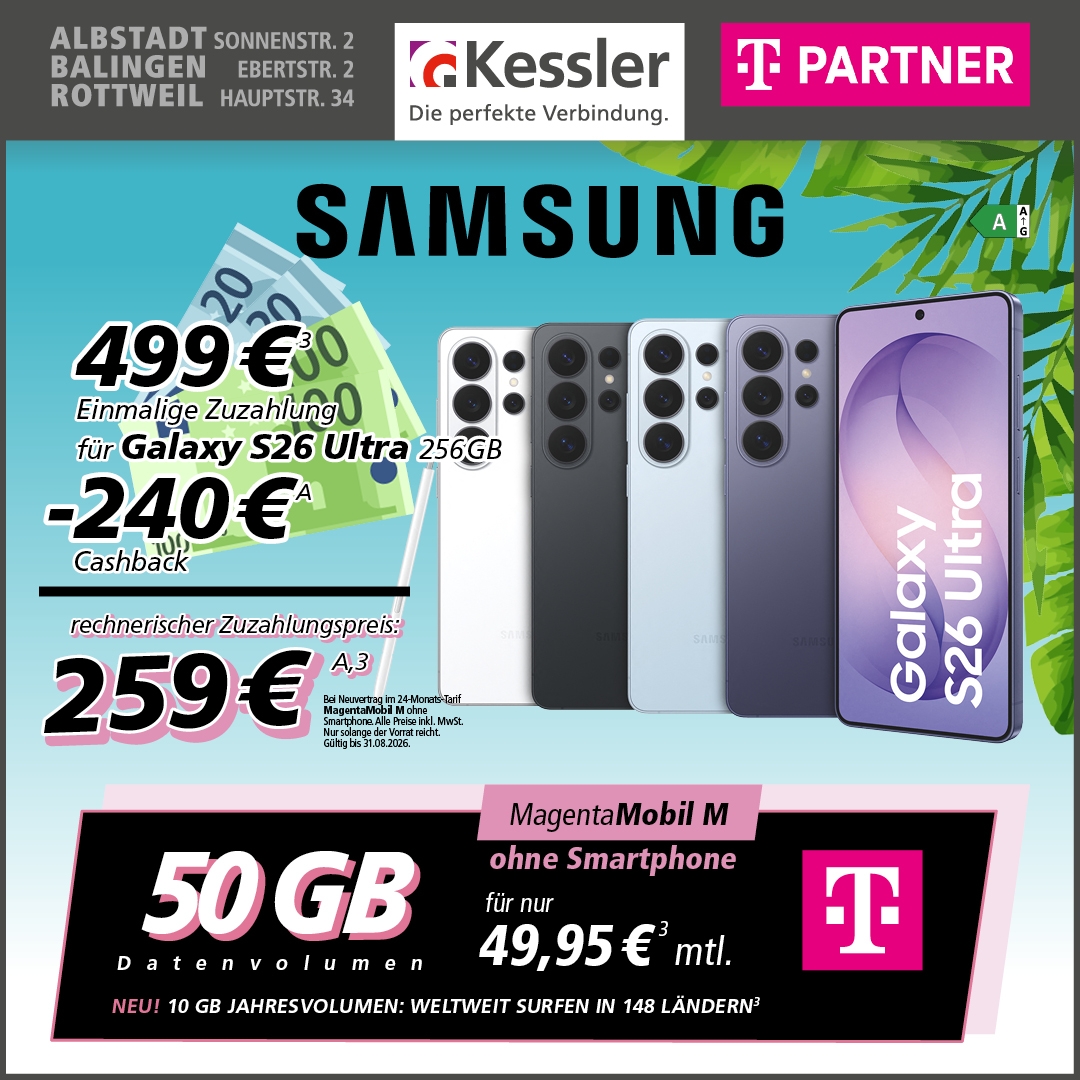 MagentaMobil M mit Galaxy S26 Ultra