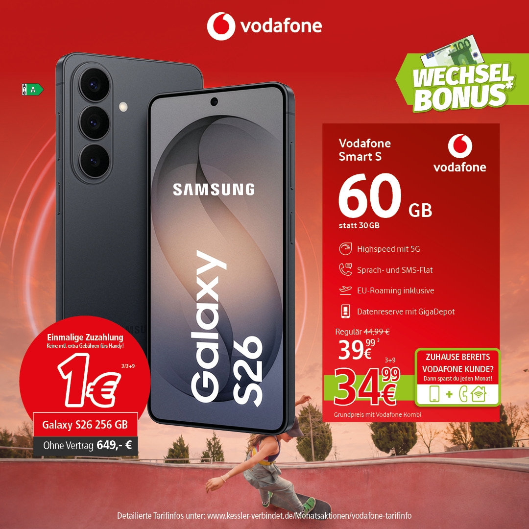 Vodafone Smart S mit Galaxy S26