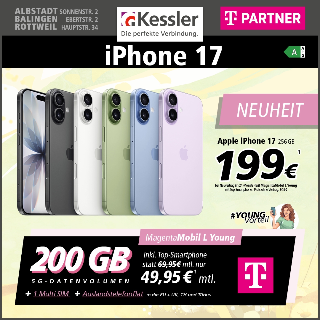 MagentaMobil L Young mit iPhone 17