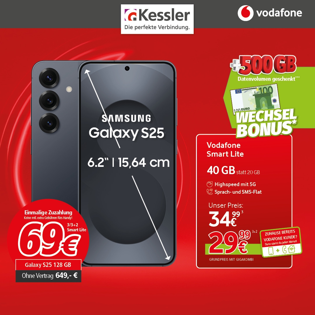 Vodafone Smart Lite mit Samsung Galaxy S25 128GB