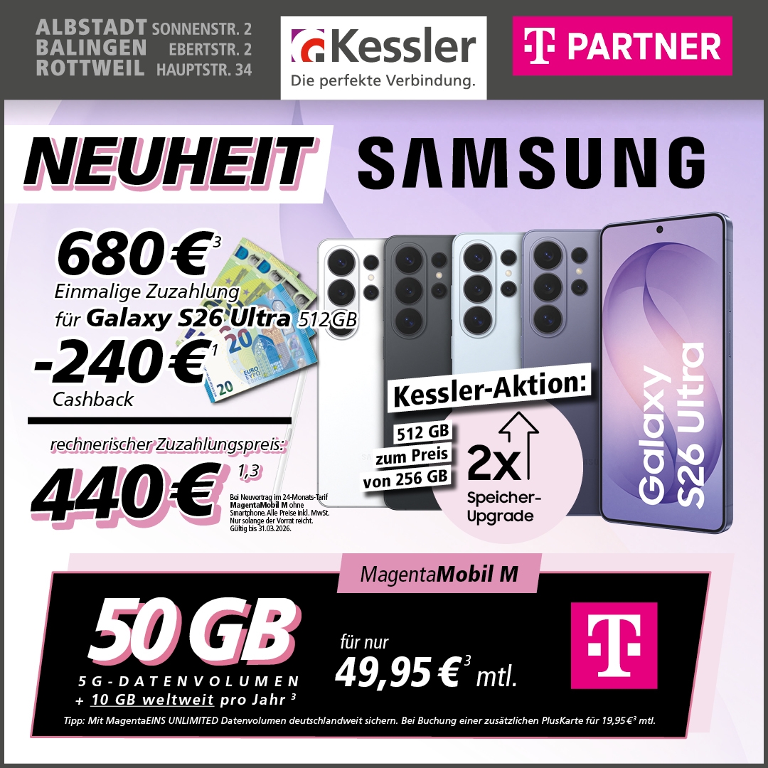 MagentaMobil M mit Galaxy S26 Ultra