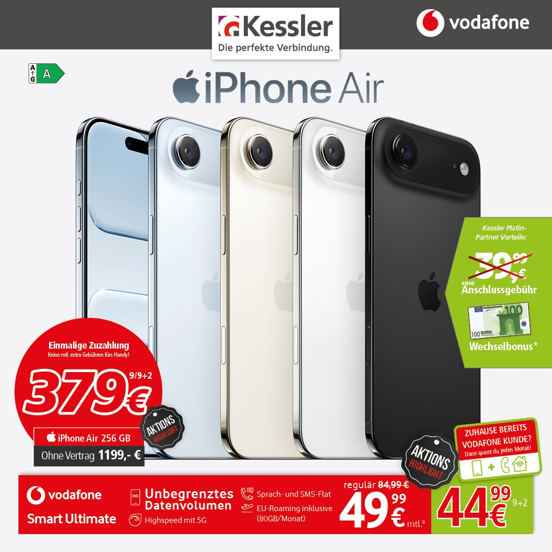 Vodafone Smart Ultimate mit Apple iPhone Air