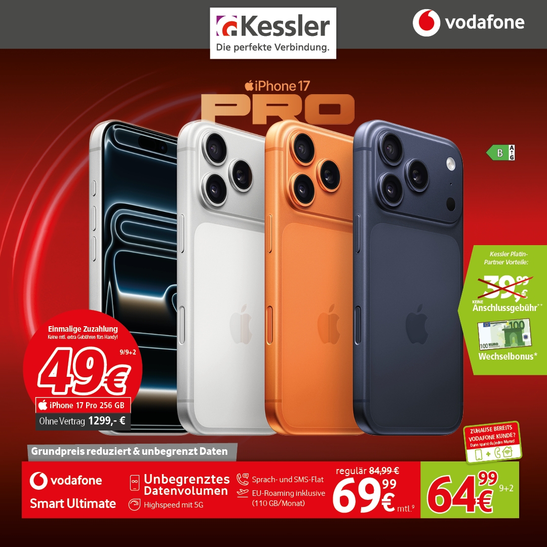 Vodafone Smart Ultimate mit IPhone 17 Pro