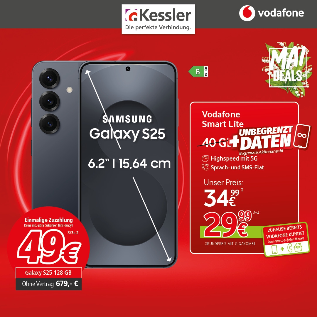 Vodafone Smart Lite mit Samsung Galaxy S25 128GB