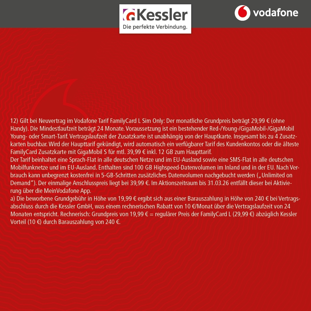 Vodafone Family Card L Unlimited