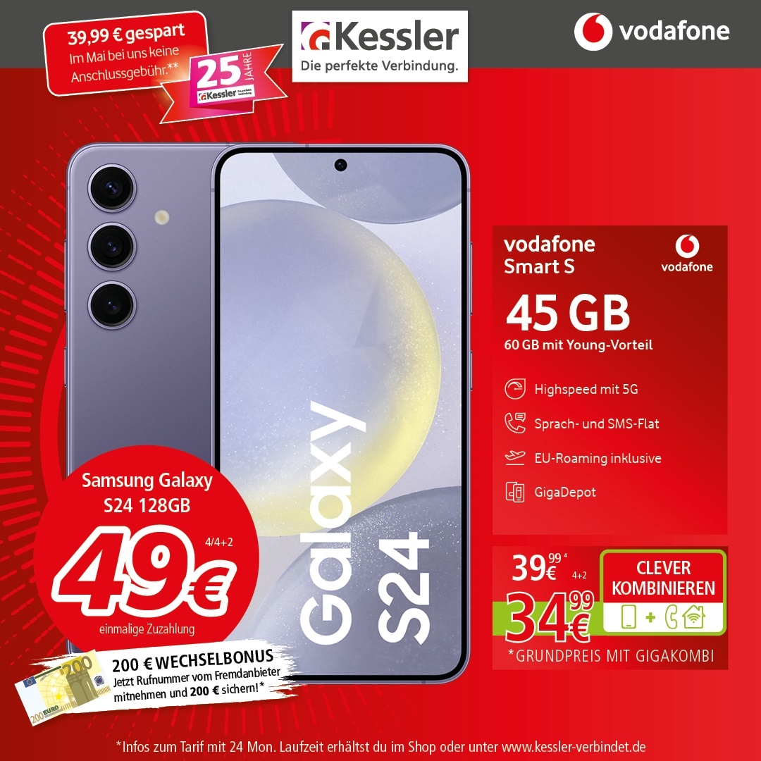 Vodafone Smart S mit Samsung Galaxy S24 128GB