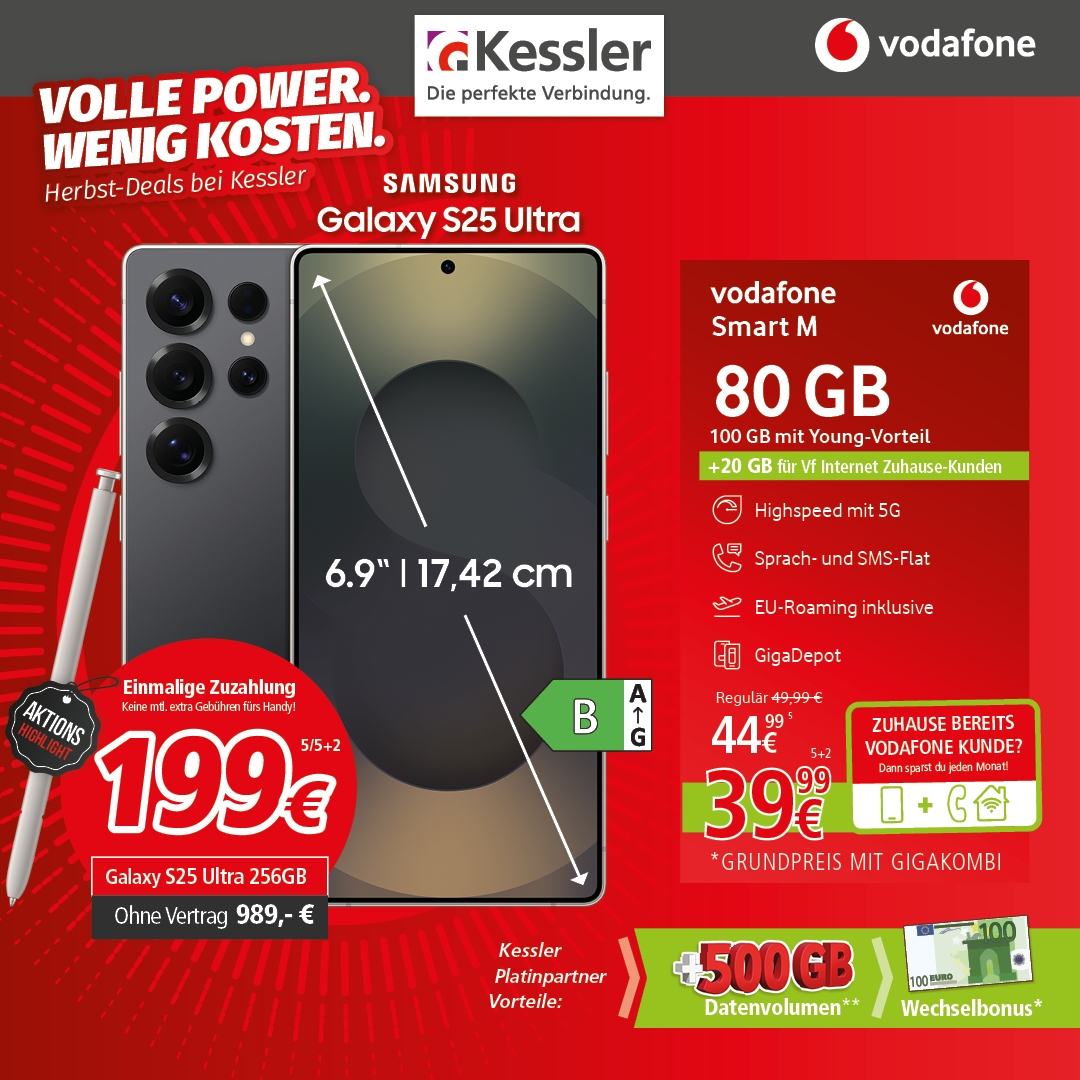 Vodafone Smart M mit Galaxy S25 Ultra