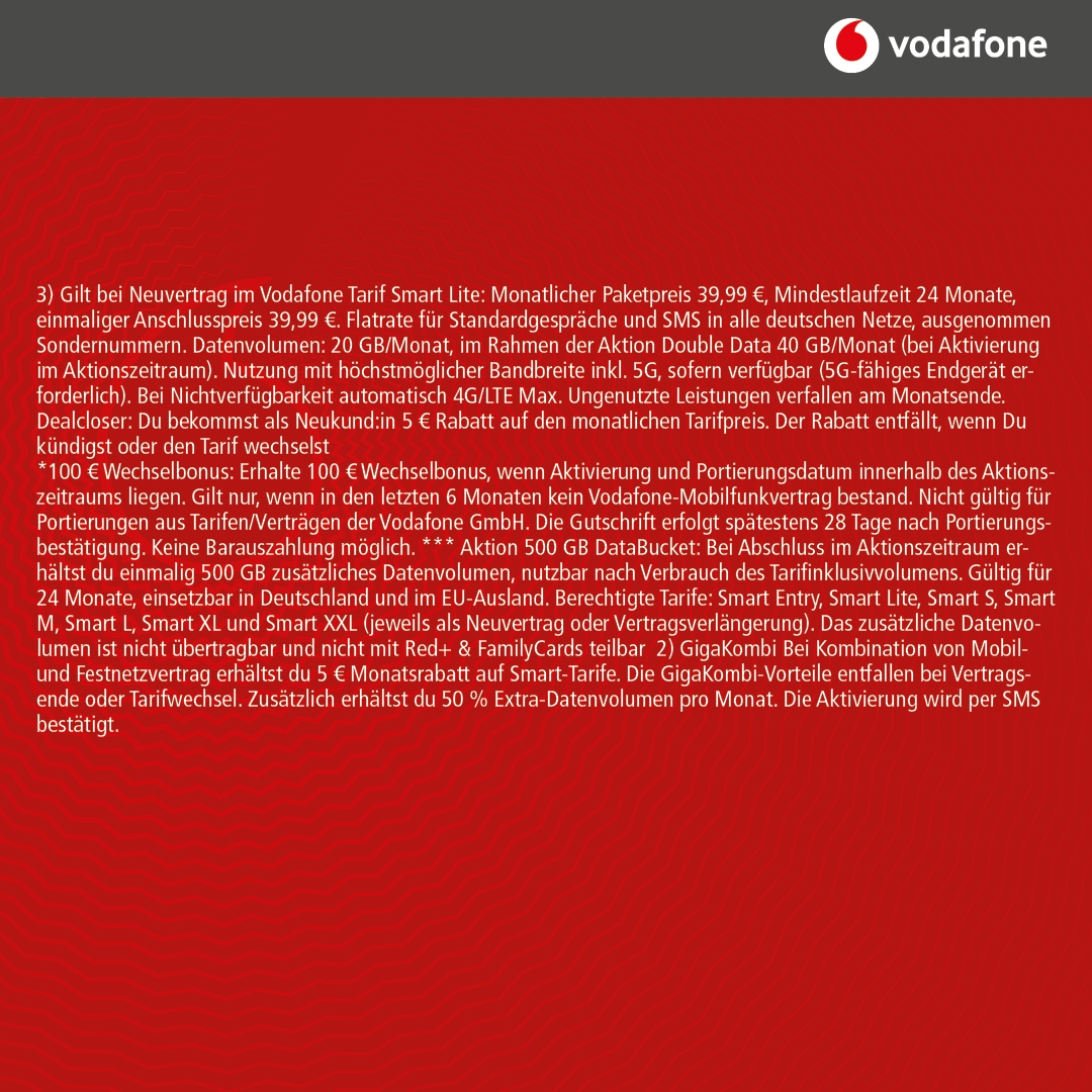Vodafone Smart Lite mit Samsung Galaxy S25 128GB
