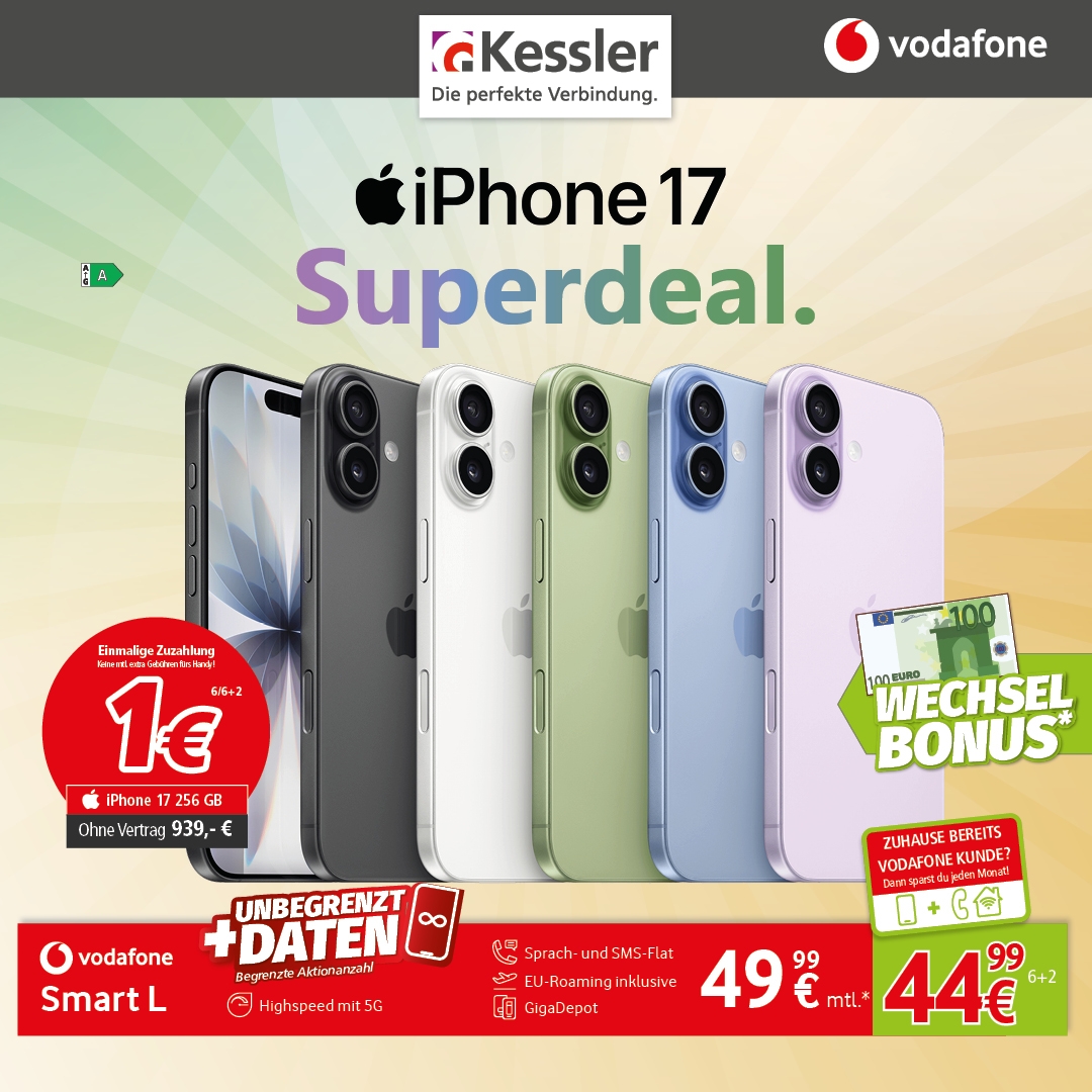 Vodafone Smart L mit iPhone 17 256GB