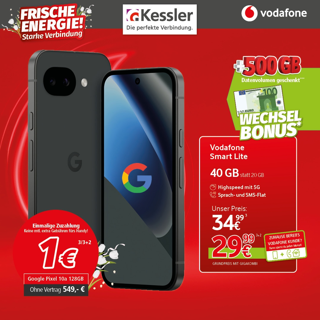 Vodafone Smart Lite mit Google Pixel 10a