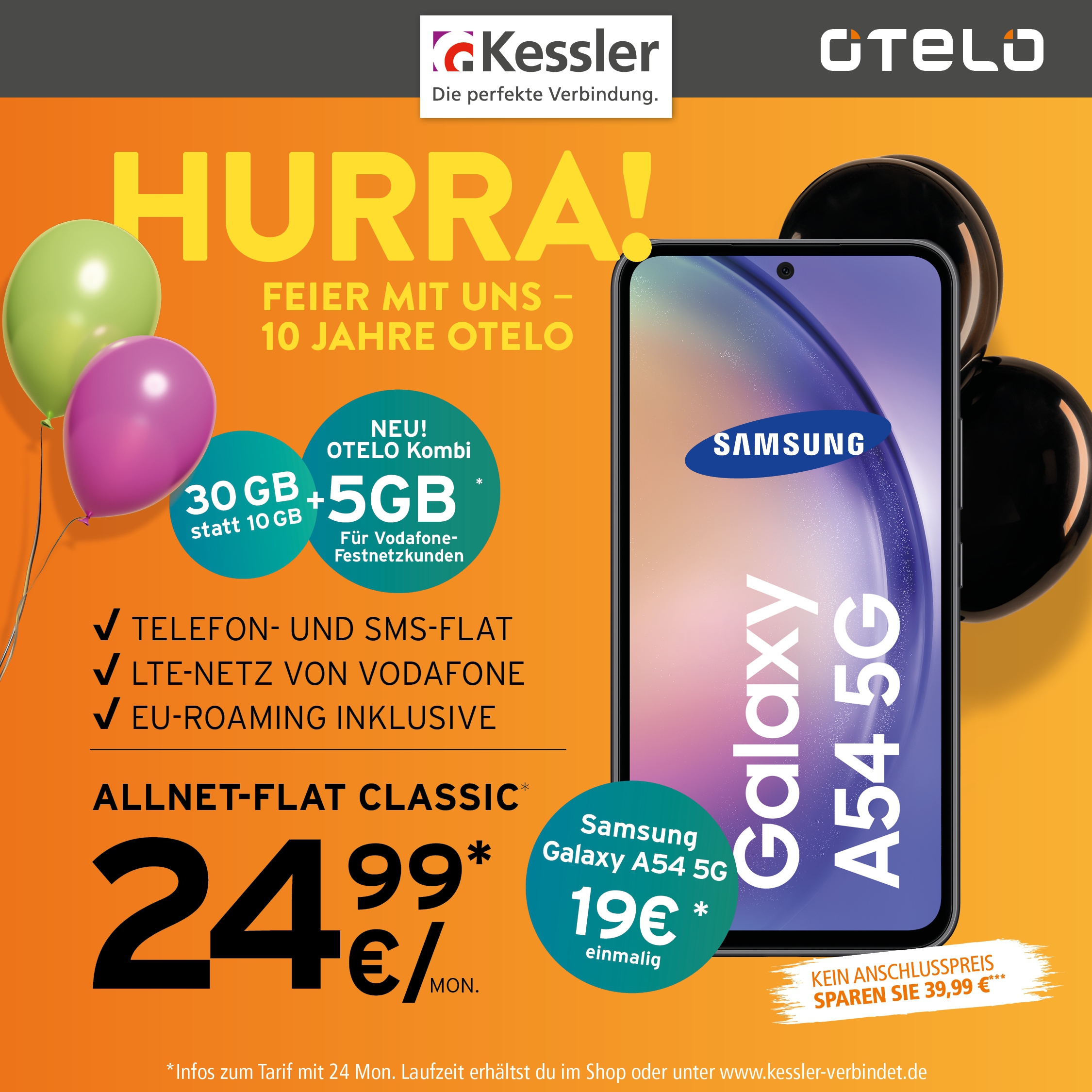 OTELO Classic 20GB mit Samsung A54 5G 128GB