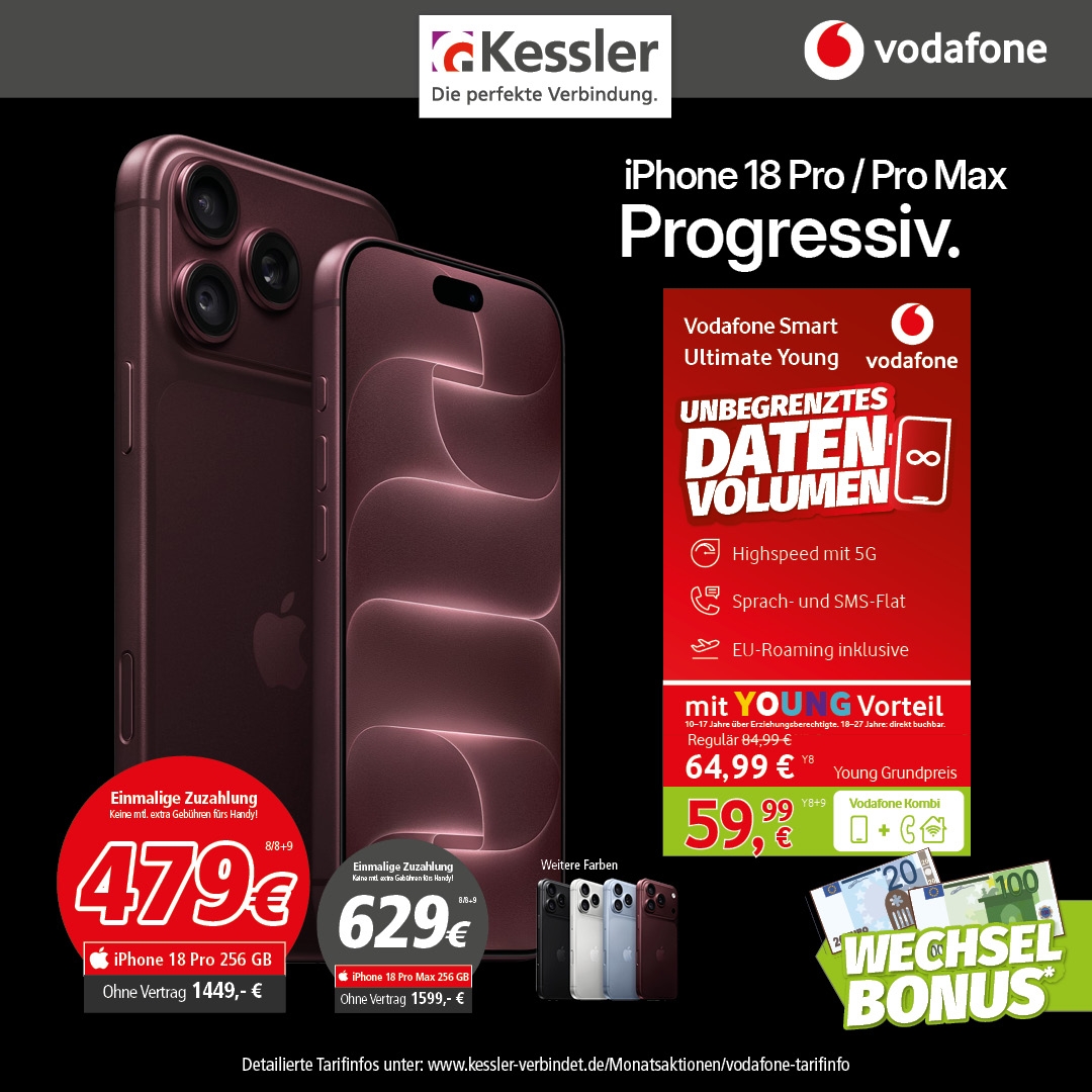 Vodafone Smart Ultimate young mit iPhone 18 Pro