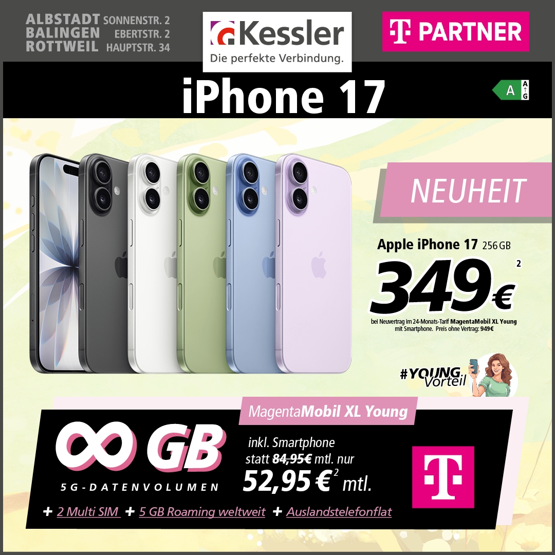 MagentaMobil XL Young mit IPhone 17
