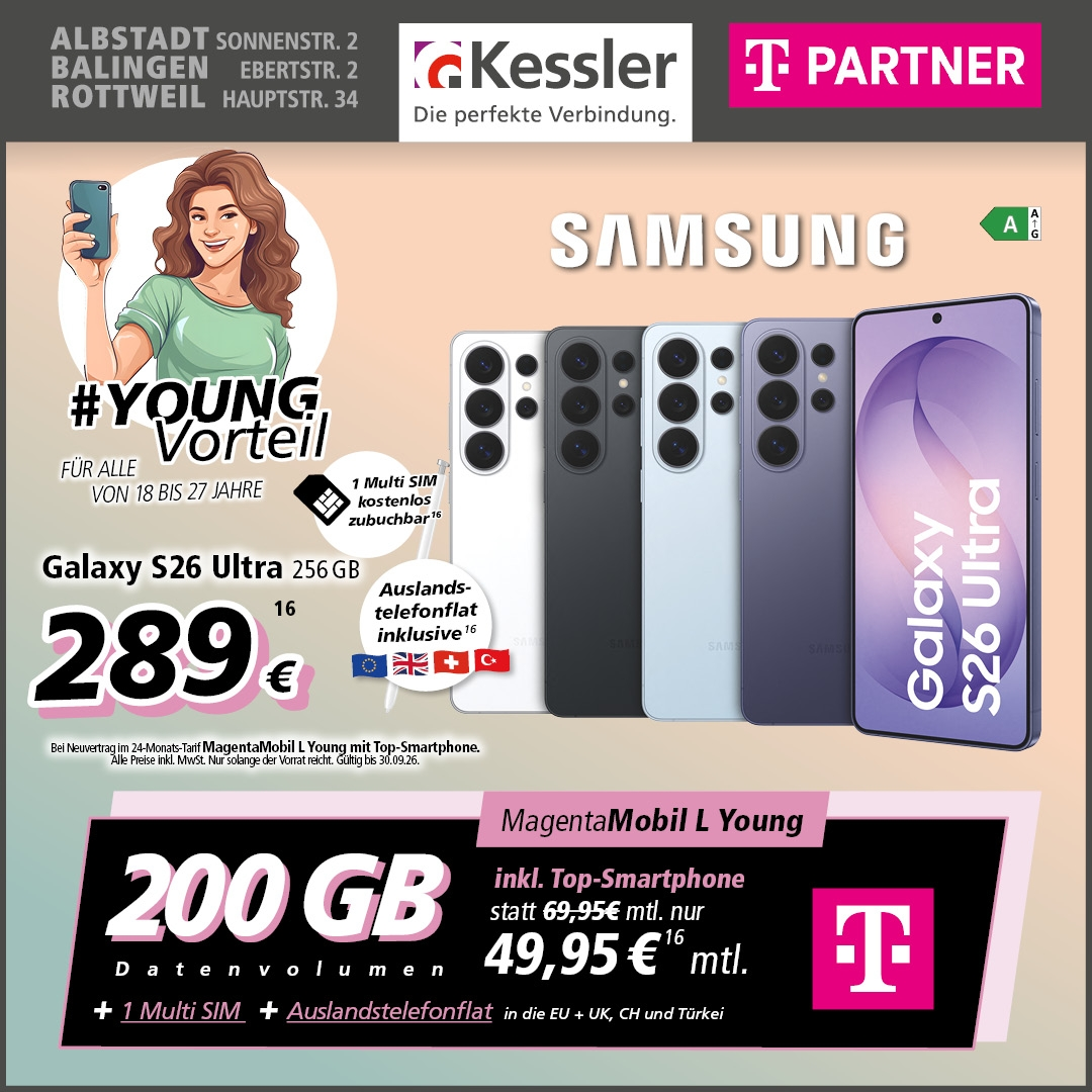 MagentaMobil L Young mit Galaxy S26 Ultra