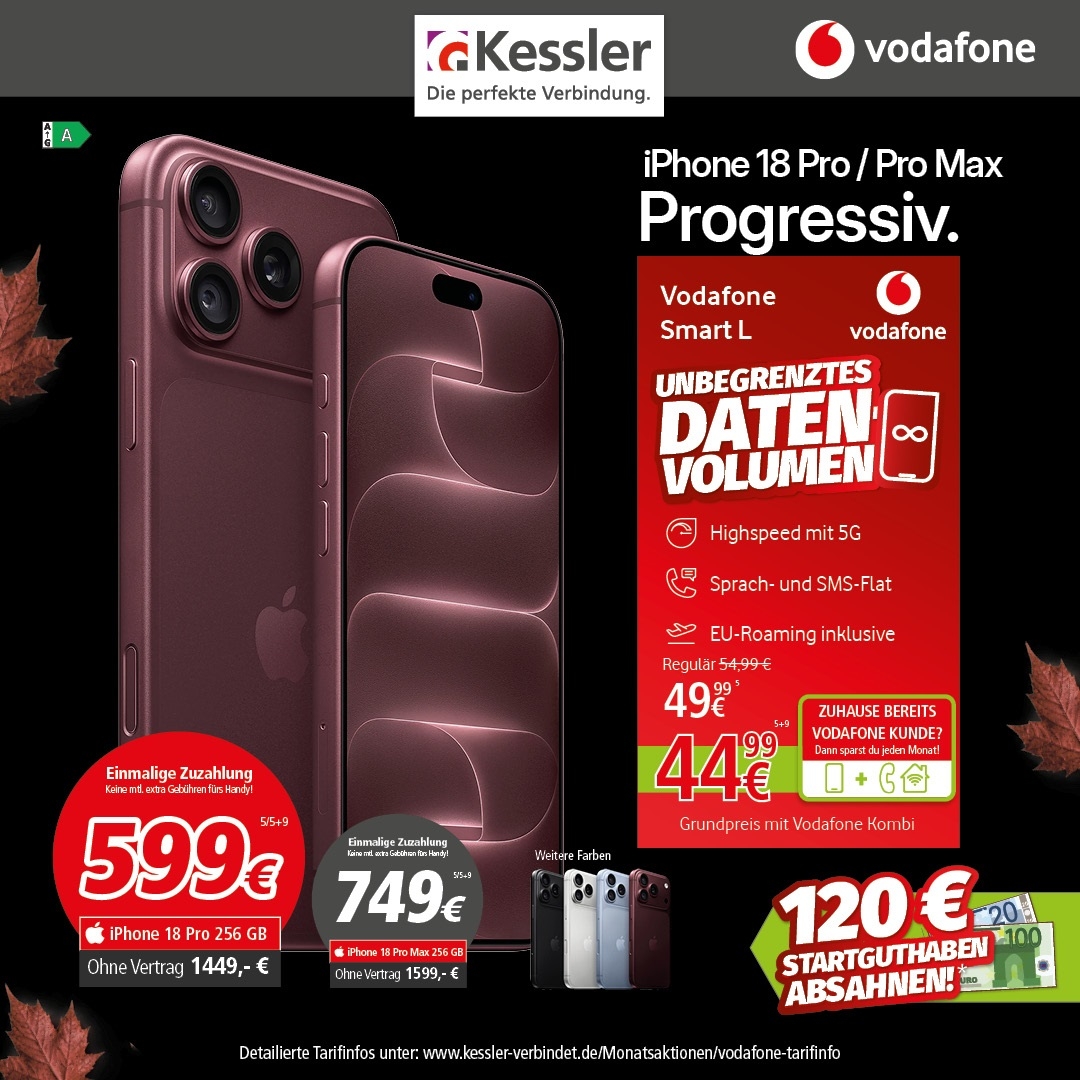 Vodafone Smart L mit iPhone 18 Pro 256GB