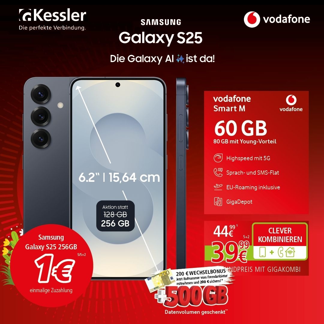 Vodafone Smart M mit Galaxy S25