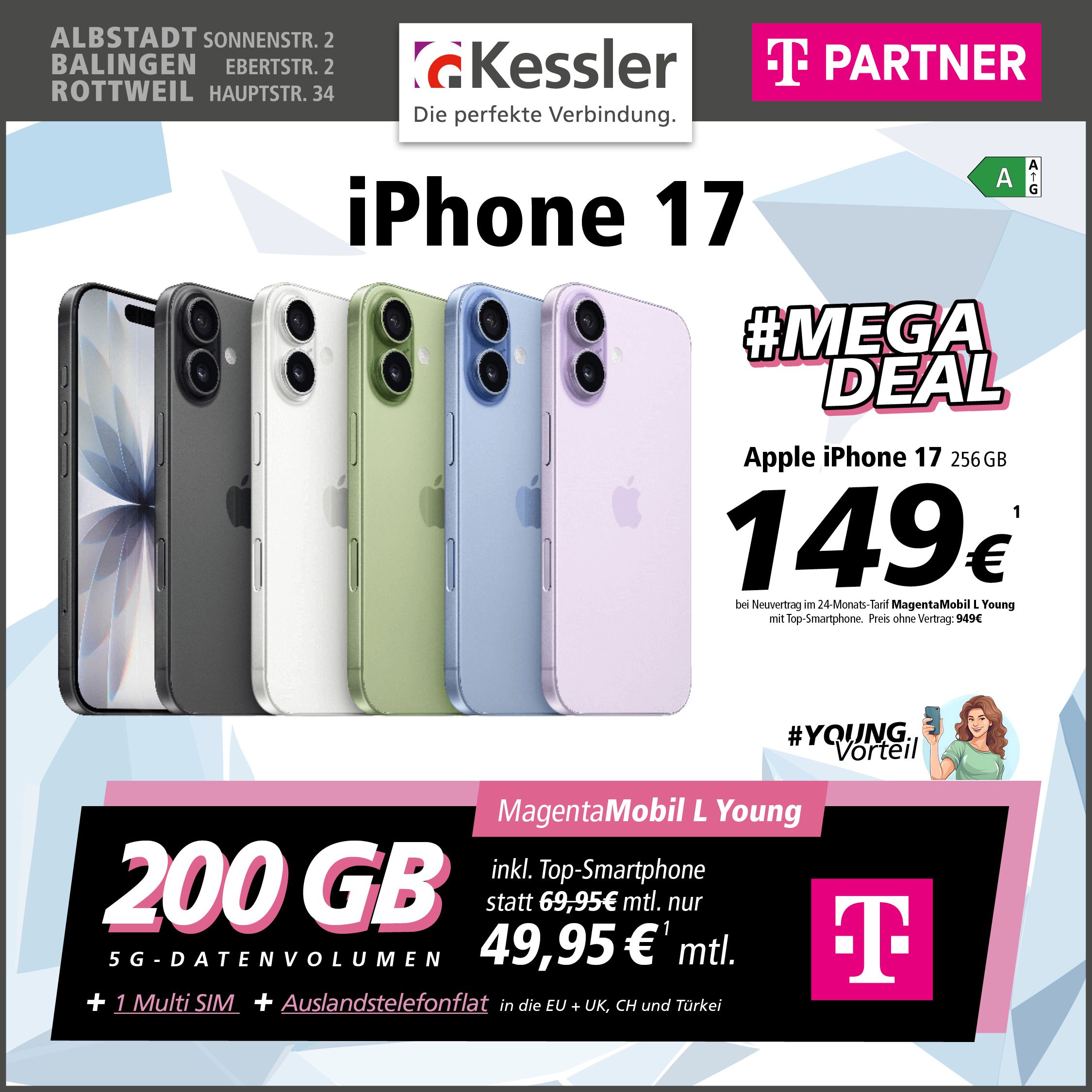 MagentaMobil L Young mit iPhone 17