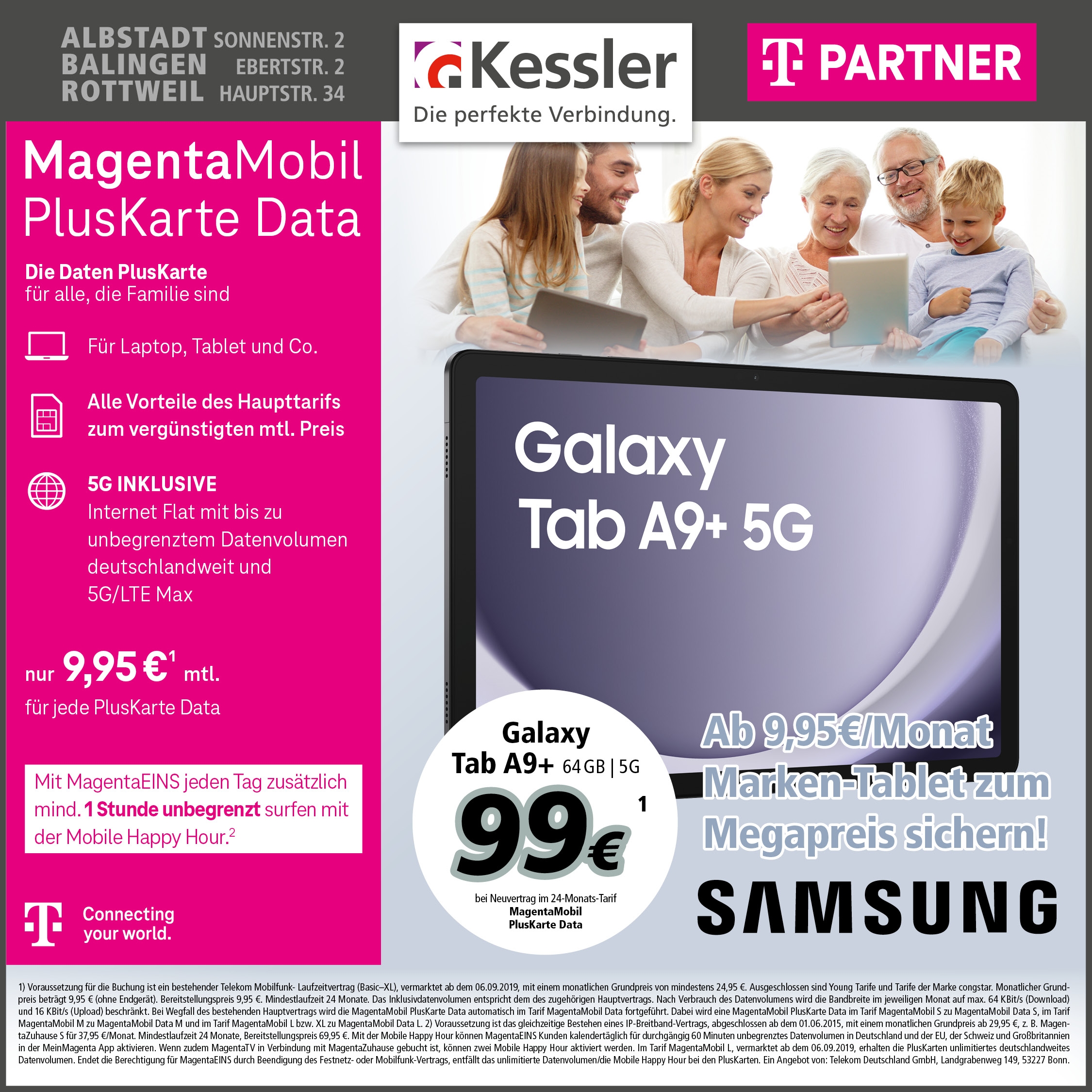 MagentaMobil PlusKarte Data mit Galaxy Tab A9+ 5G