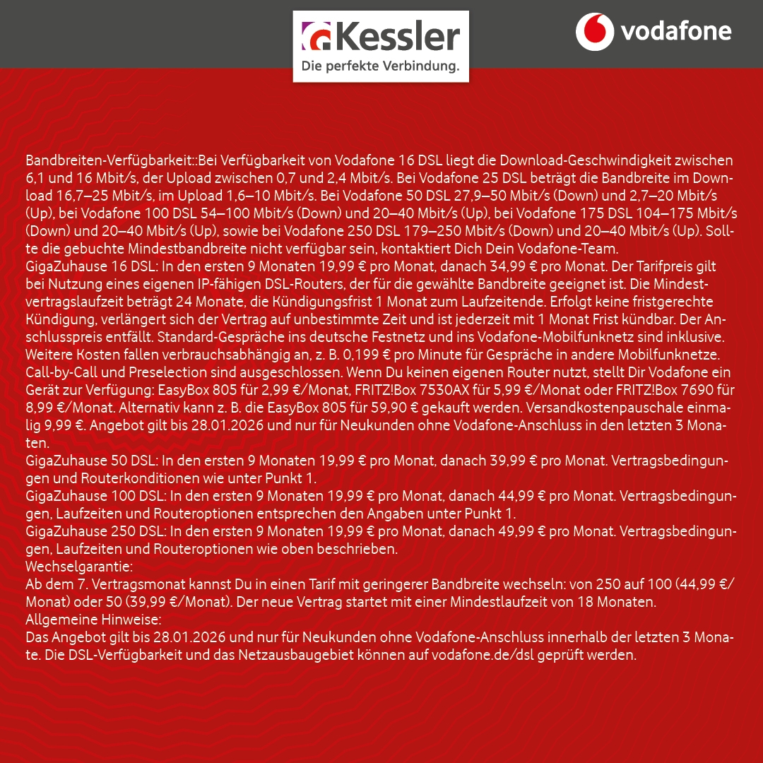 Vodafone DSL Angebote
