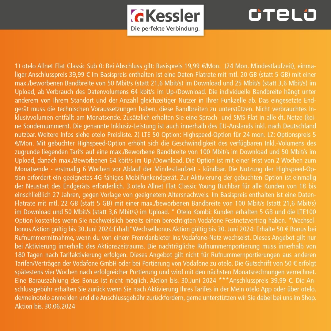 OTELO Classic 20GB mit Samsung A54 5G 128GB